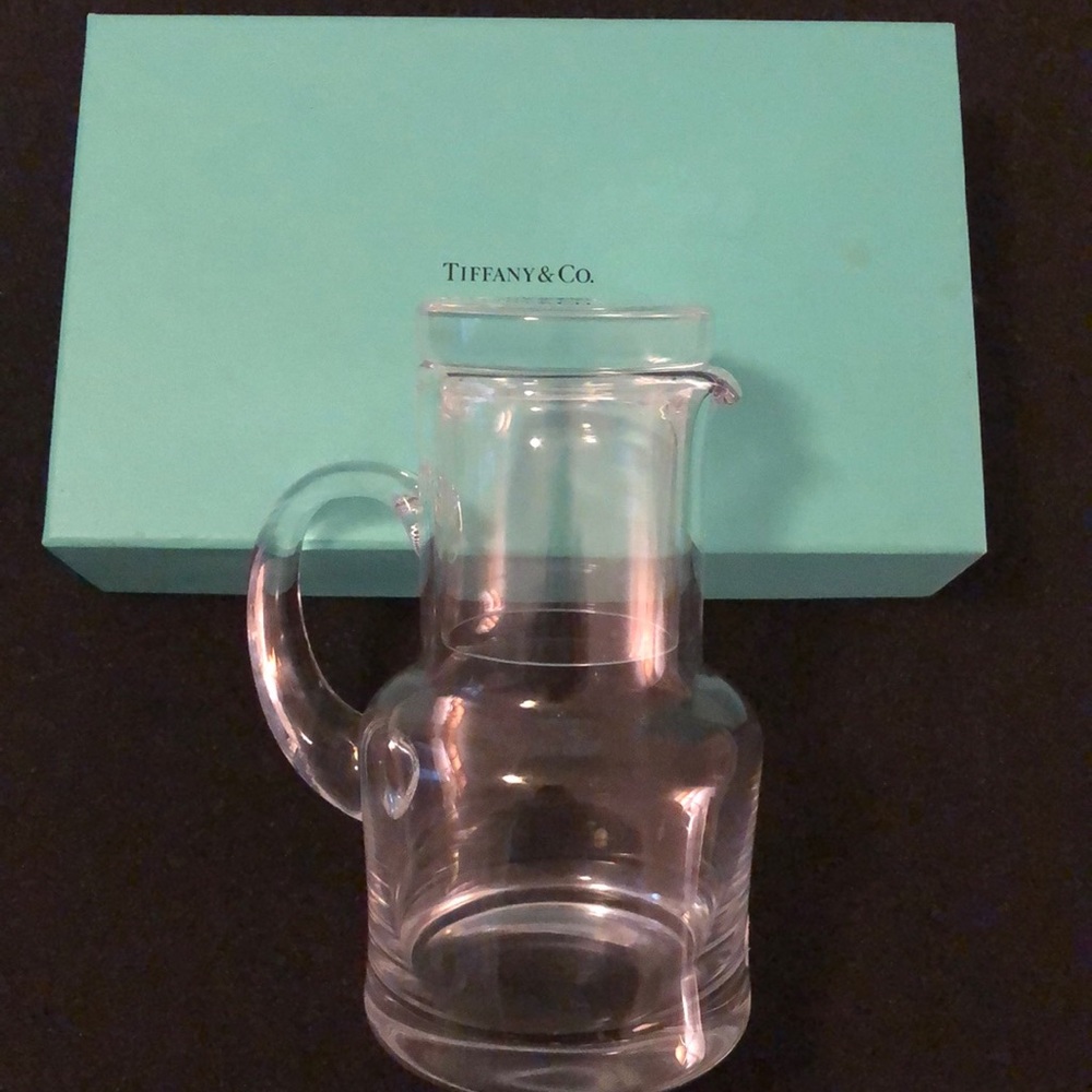 Tiffany bedside carafe with tumbler and box